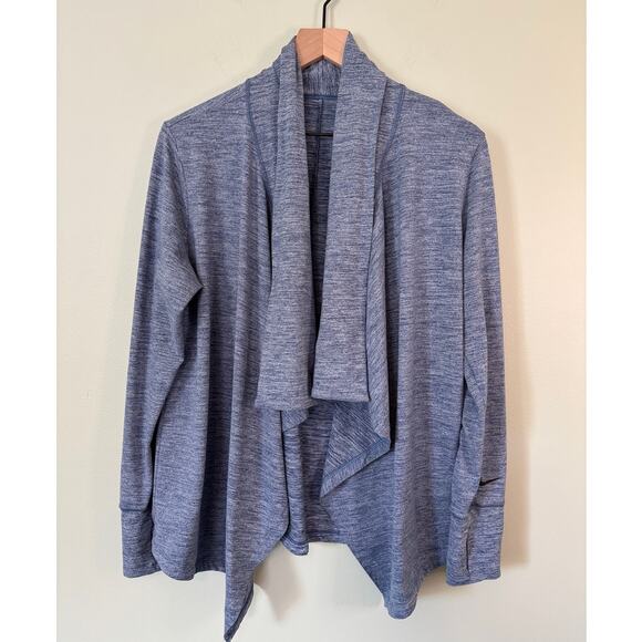 Nike Yoga Dri-Fit Cascade Cardigan Blue Medium - Picture 2 of 9